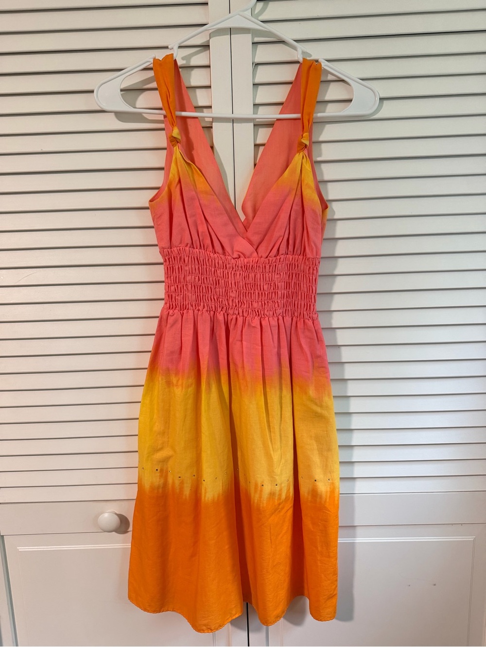 Laundry By Shelli Segal Pink Yellow Orange Ombre Midi Dress